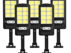 Set x5 Lampa cu Incarcare Solara 150W, 120 LED-uri COB, telecomanda